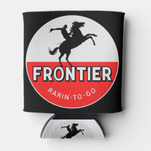 Porta-lata Frontier Gasoline Rarin'-to-go vintage sign