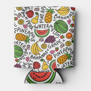 Porta-lata Fruta colorida, padrão de colheita.