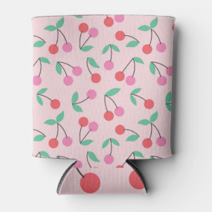 Porta-lata Fruta de cereja: design sem costura fofo.
