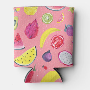 Porta-lata Fruta Exótica: Padrão Tropical Desenhada À Mão