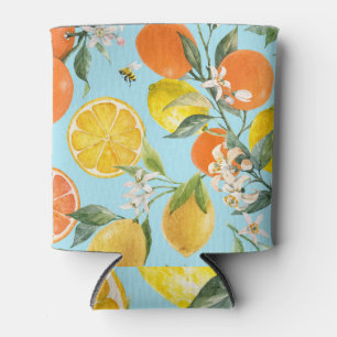 Porta-lata Frutas de Citros de Aquarelas: Desenhados à Mão