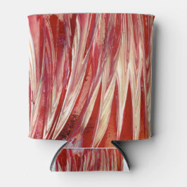 Porta-lata Fuchsia Feather Fringe