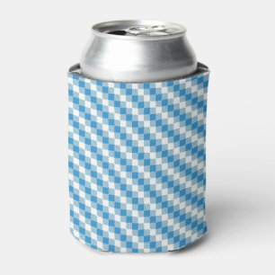 Porta-lata fundo Azul-branco dos quadrados