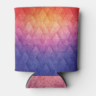 Porta-lata Fundo de Imagem Geométrica Triangular 3D