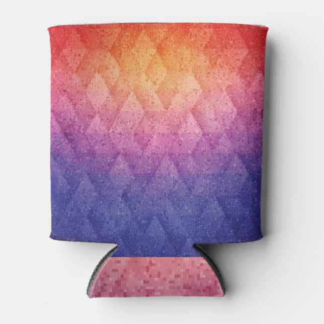 Porta-lata Fundo de Imagem Geométrica Triangular 3D (Frente)