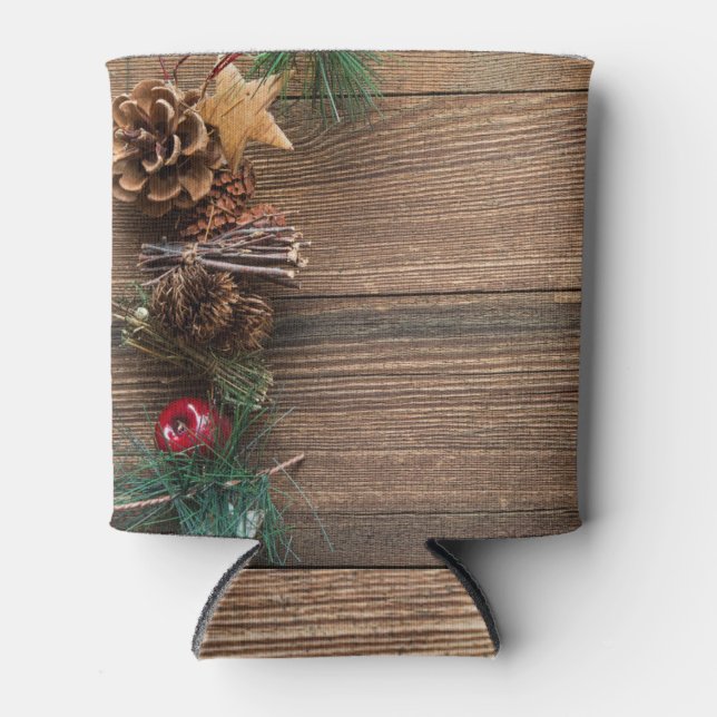 Porta-lata fundo de madeira com pínus (Frente)