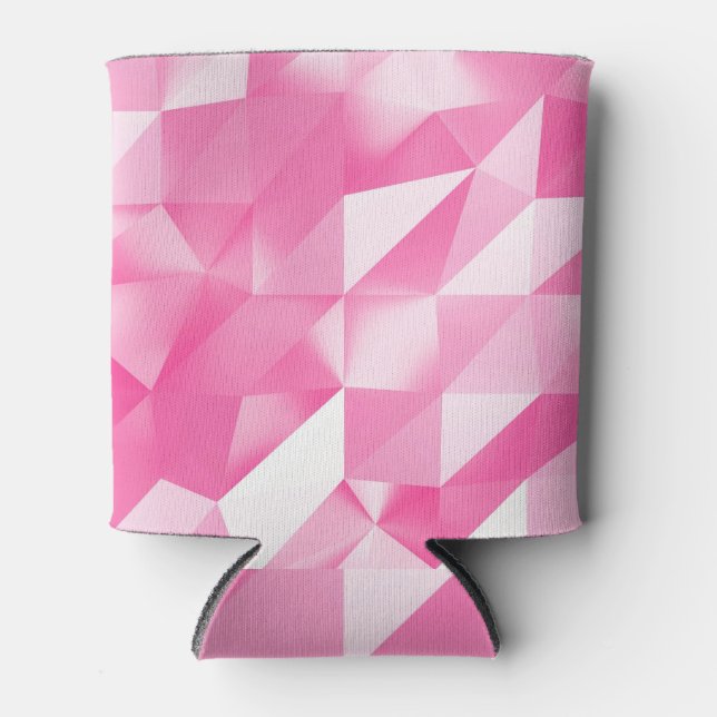 Porta-lata Fundo de polígono rosa: renderização 3D abstrato (Frente)