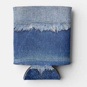 Porta-lata Fundo do Tecido de Jeans Denim Ripso