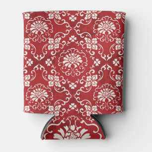 Porta-lata Fundo espiral chinês vermelho.