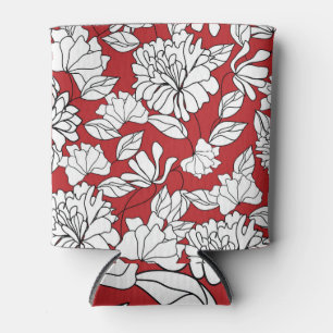 Porta-lata Fundo Floral Elegante Simplista.