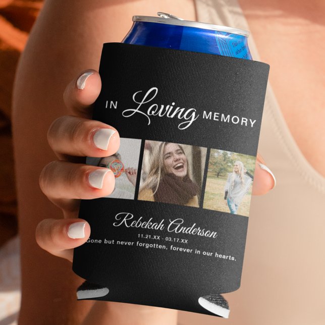 Porta-lata Funeral de Colagem de Fotos Moderna 3 (Criador carregado)