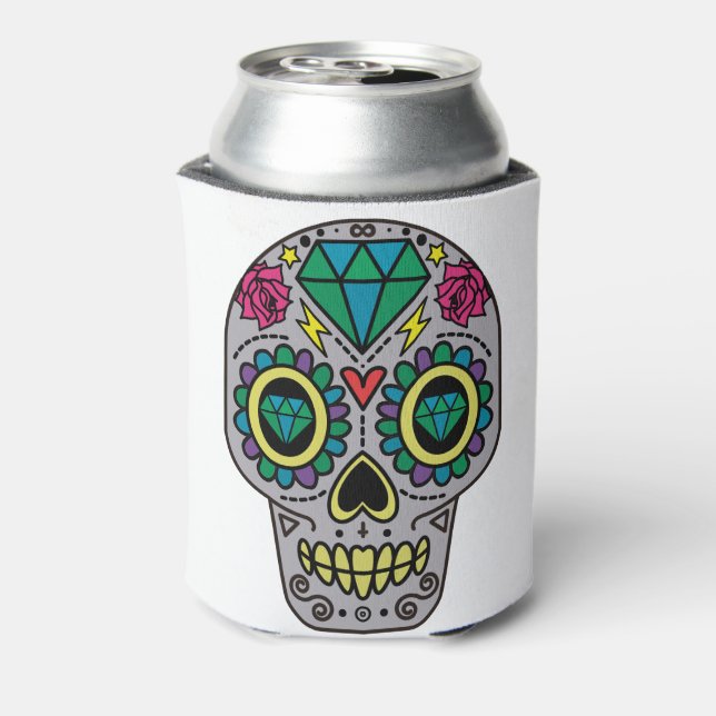 Porta-lata Funk Sugar Skull Design Boho Love (Can Back)