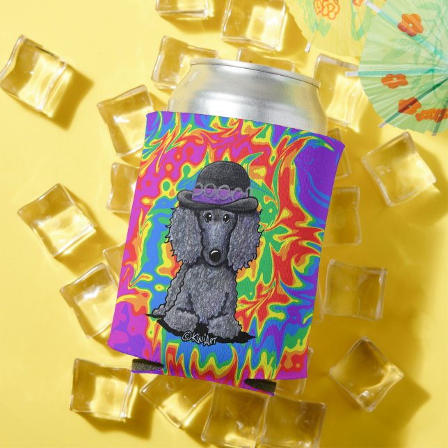 Porta-lata Funky Black Poodle (Verão in situ)