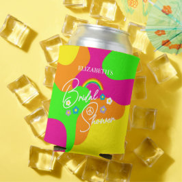 Porta-lata Funky Retro Bridal Shower