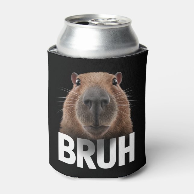 Porta-lata Funny Capybara Bruh (Can Front)