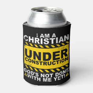 Porta-lata Funny Christian Sob Construção Presente Católico M