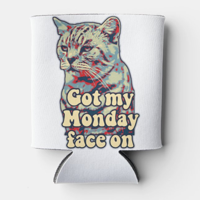 Porta-lata Funny cute cat meme for cat lovers & kitty owners (Frente)
