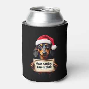 Porta-lata Funny Dachshund Natal Querido Papai Noel Posso Exp