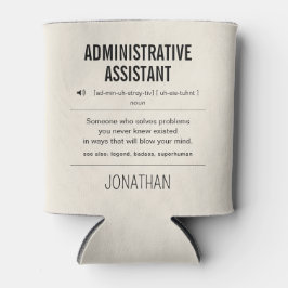 Porta-lata Funny do Assistente Administrativo Personalizado