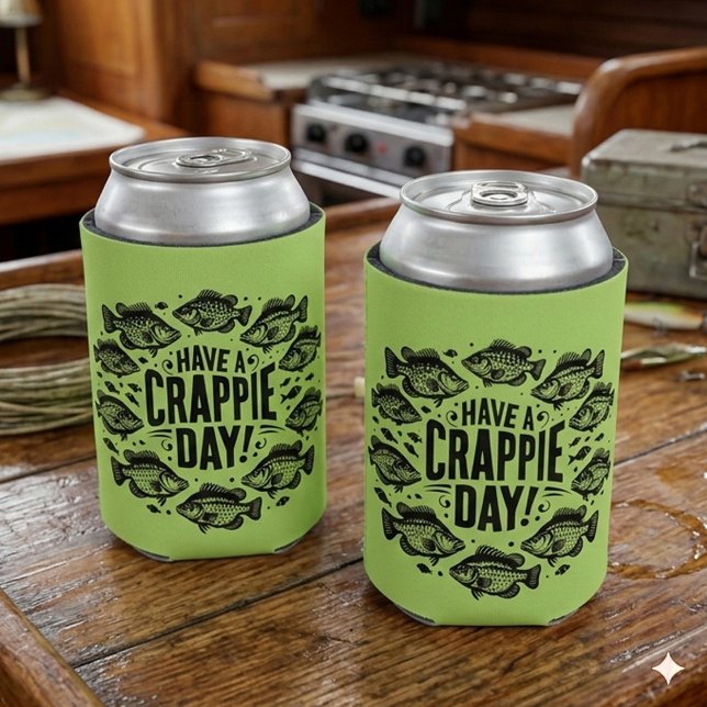 Porta-lata Funny Have a Crappie Day Fishing (Funny Have a Crappie Day Can Coolers Cover Photo 1)