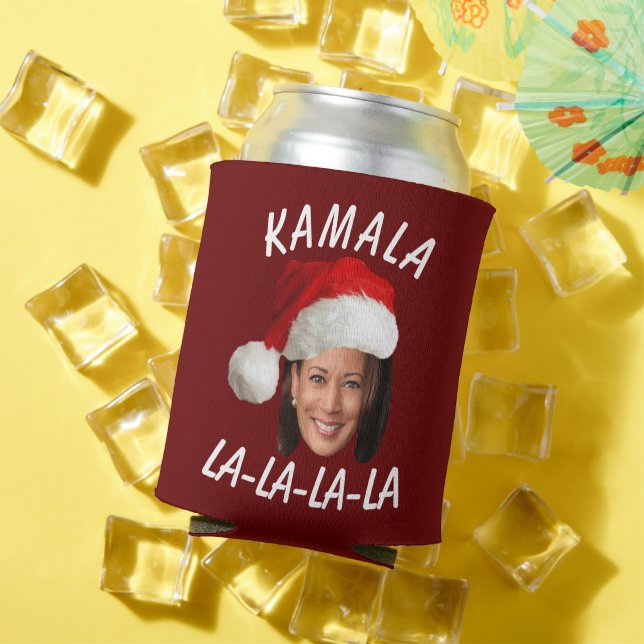 Porta-lata Funny Kamala Harris Face Papai Noel Natal (Verão in situ)