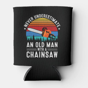 Porta-lata Funny Lumberjack Art Men Pai Chainsaw Arborist Woo