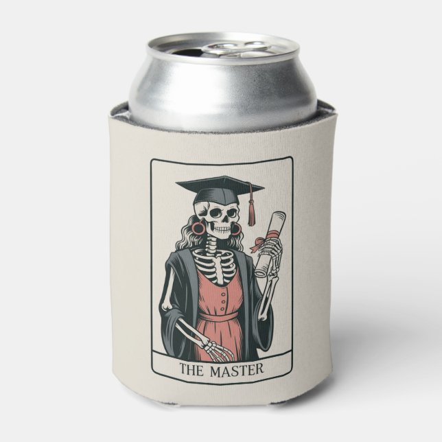 Porta-lata Funny Master Graduation Gift Skeleton Graduate  (Can Front)