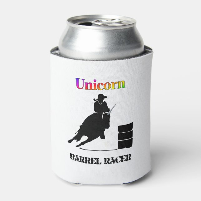 Porta-lata Funny Unicorn Barrel Racer (Can Front)