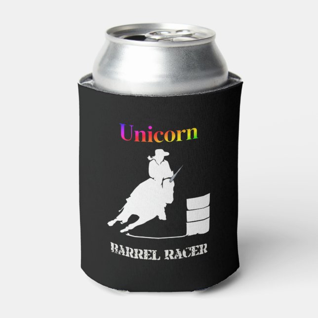 Porta-lata Funny Unicorn Barrel Racer (Can Front)