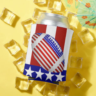 Porta-lata Futebol com Bandeira Americana