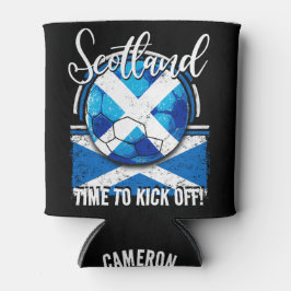 Porta-lata Futebol Scotland Flag, Retro Blue Flag Soccer
