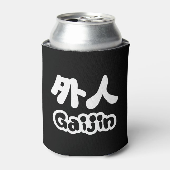 Porta-lata Gaijin 外 人 | Língua Japonesa Kanji Nihongo (Can Front)