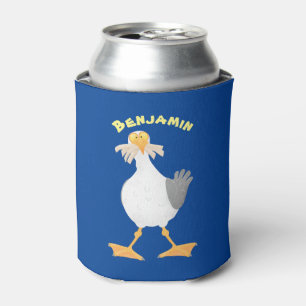 Porta-lata Gaivota engraçada com desenho de batatas fritas
