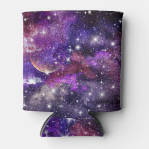 Porta-lata Galáxia Violeta Via Láctea Com Planeta