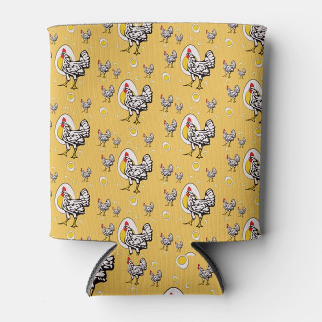 Porta-lata Galinhas Retro (Frente)