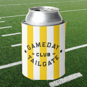 Porta-lata Gameday Tailgate Club Yellow Stripe Custom Party