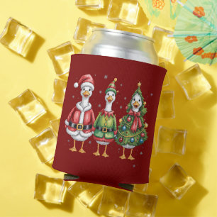 Porta-lata Ganso de Natal Vintage Santa Pato Ganso Bobo