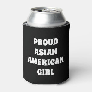 Porta-lata Garota Americana Orgulhosa, Branca Negra Fria