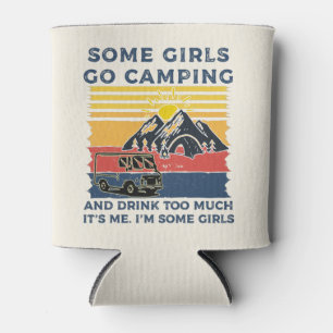 Porta-lata Garota Engraçada Retro Meninas Camp Esquadrão Pres