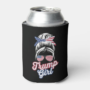 Porta-lata Garota Trump Coque Desarrumado Vintage Bandeira Am