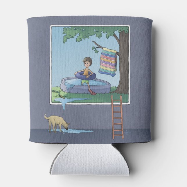 Porta-lata Garoto na piscina infantil pode resfriar (Traseira)