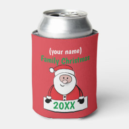 Porta-lata Garrafa Térmica - Natal Personalizado da Família (