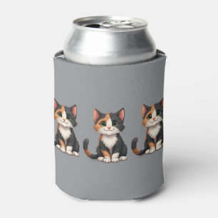 Porta-lata Gatinho Calico Caprichoso com Atitude de Gato