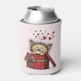 Porta-lata Gatinho de Desenho Animado Fofo numa Caixa com Cor