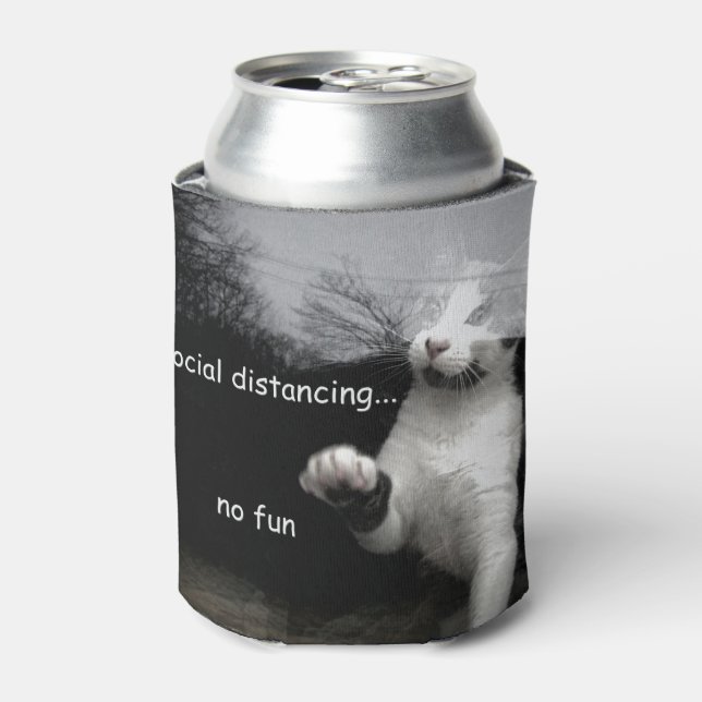 Porta-lata Gatinho de Distância Social (Can Front)