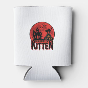 Porta-lata Gatinho de Halloween Casa Assombrada Gato Gráfico_