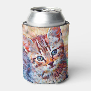 Porta-lata gatinho do aquarell