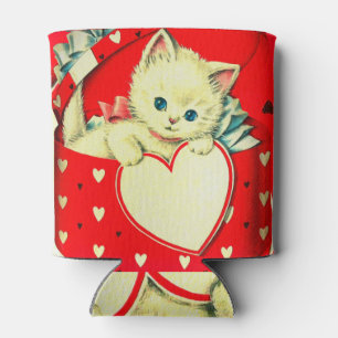 Porta-lata Gatinho Retroativo De Gato De Gato De Coração De