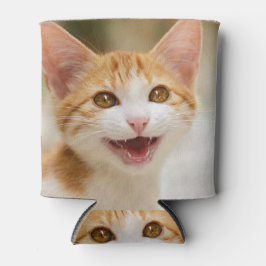 Porta-lata Gatinho Sorridente Enfrentando Gato Engraçado Foto