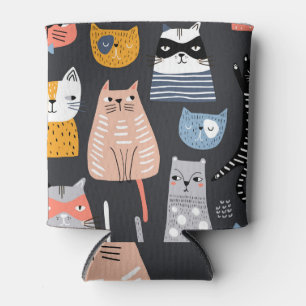 Porta-lata Gatinhos Reproduzíveis: Ondas Whimsical